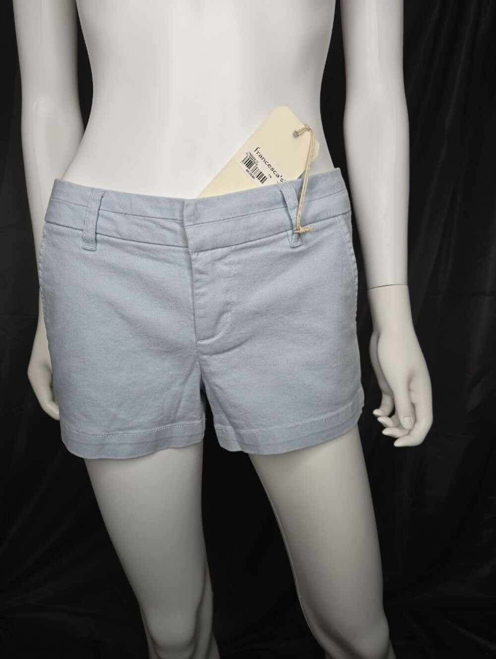 Francesca's Collections Pale Blue Cuffed Cotton Shorts By Harper Size 25